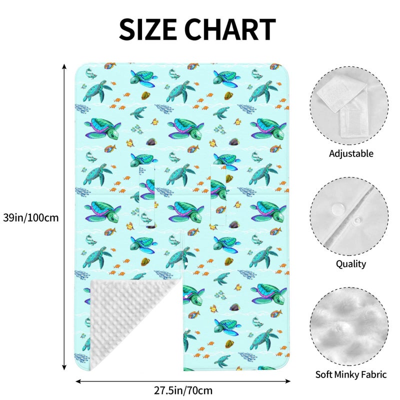 Mcewoel Sea Turtle Baby Car Seat Cover in Winter Summer  Nursing Cover for Mom  Turtle Stuff for Baby Boys Girls - Image 5